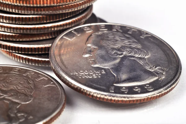 Quarter coins — Stock Photo, Image