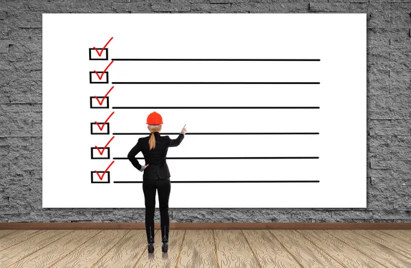Placard with checklist — Stock Photo, Image