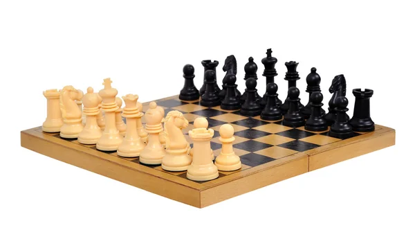 Šachovnice s šachy — Stock fotografie