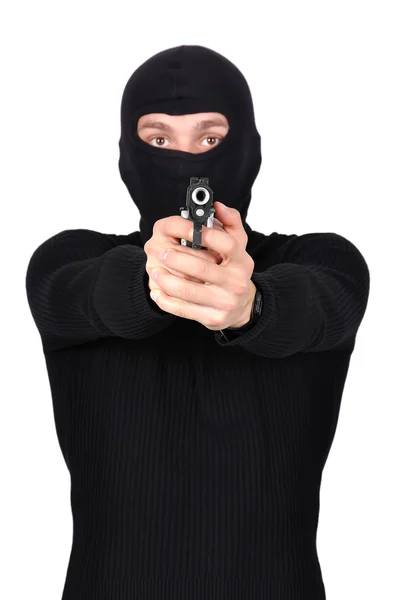 Thug with gun — Stock Photo, Image