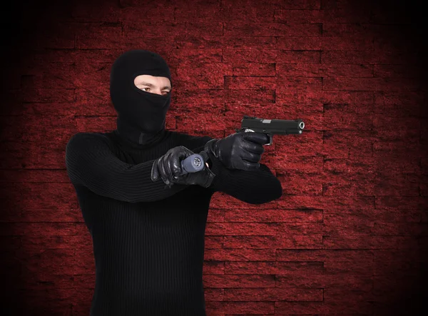 Bandyta z pistoletu — Zdjęcie stockowe