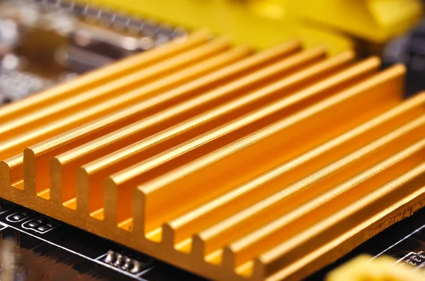 Gele chipset heatsink — Stockfoto