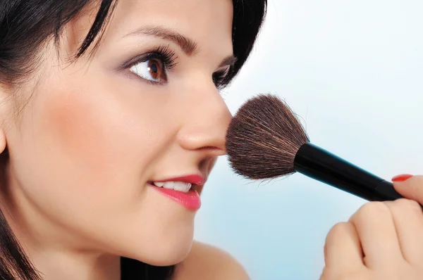 Woman with brush — Stock Photo, Image