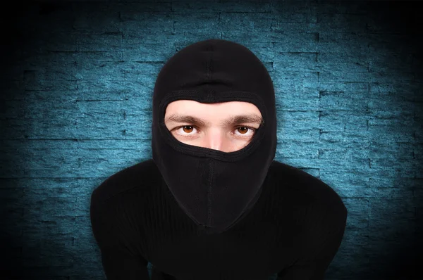 Robber in mask — Stock Photo, Image