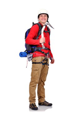 hiker with backpack clipart