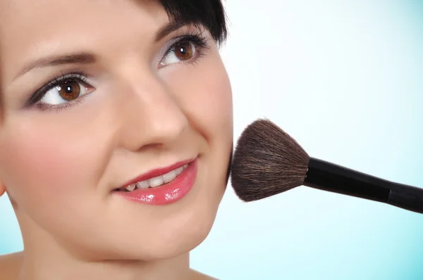 Woman with brush — Stock Photo, Image