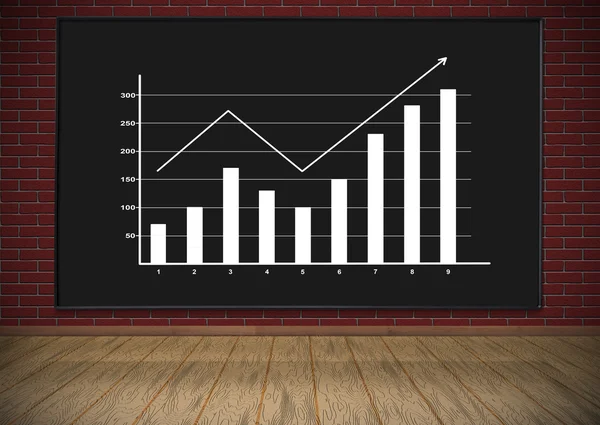 Tavlan med diagram — Stockfoto