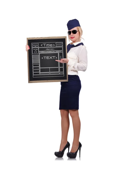 Krijtbord met website — Stockfoto