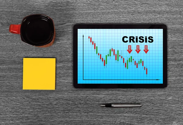 Válság diagram — Stock Fotó