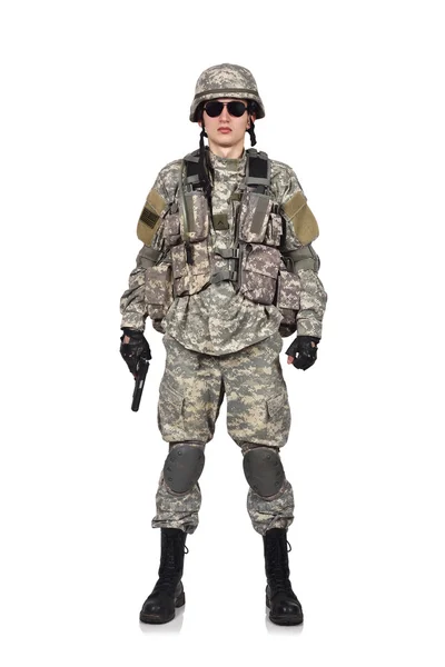 USA soldier with gun — Stock Photo, Image