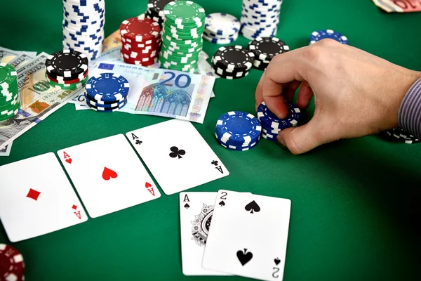 Conceito de jogo de poker — Fotografia de Stock