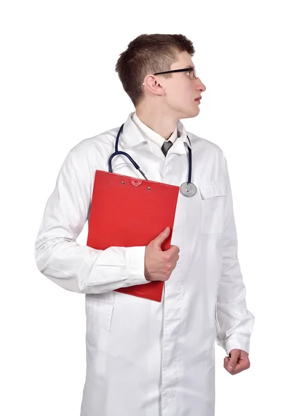 Doctor sujetando portapapeles — Foto de Stock