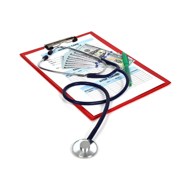 Clipboard with medical form — Stock Photo, Image