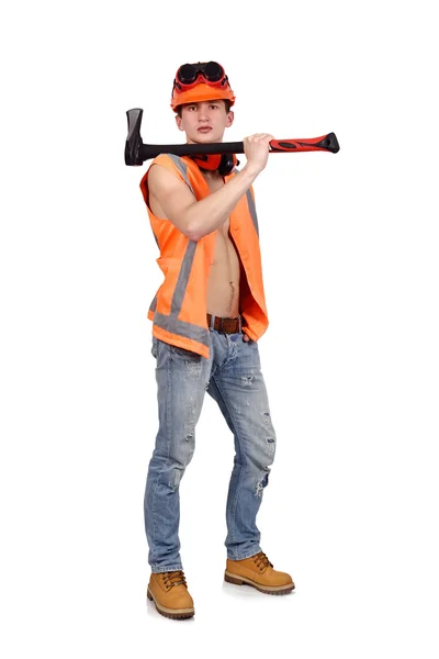 Worker with ax — Stock Photo, Image