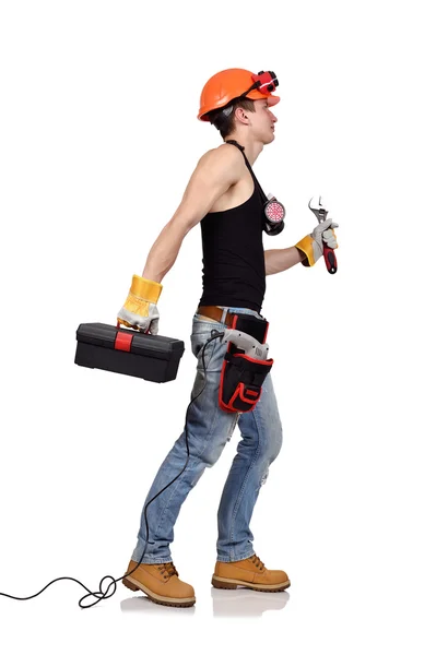 Worker with toolbelt — Stock Photo, Image