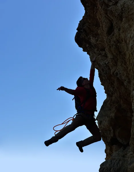 Climber  fell from a cliff — Stock Photo, Image