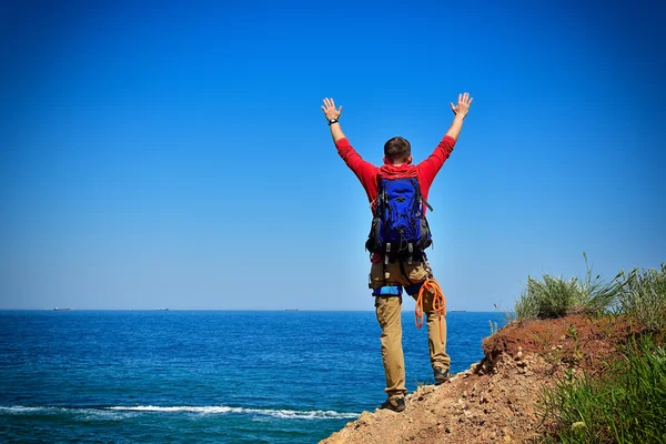 Happy tourist — Stock Photo, Image