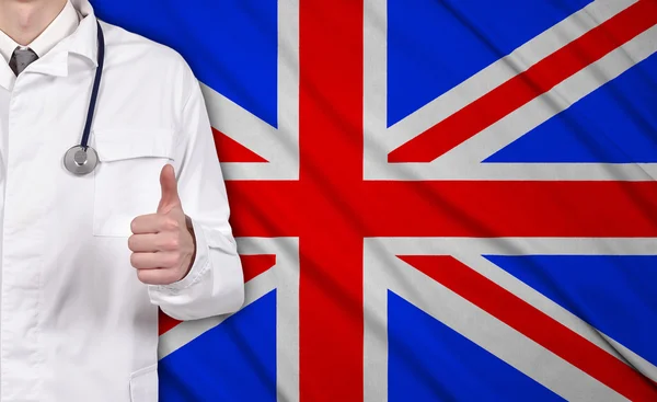 Doctor showing thumb up — Stock Photo, Image