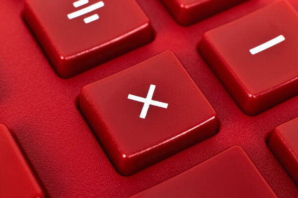 Red Calculator Keyboard
