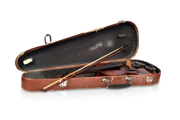 Antik hegedű és a hegedű — Stock Fotó