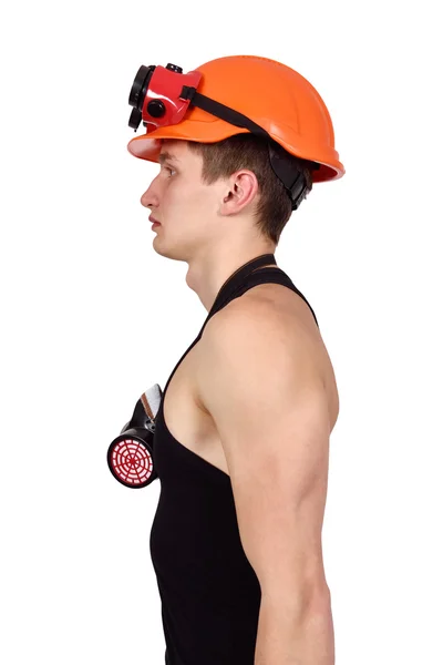 Strong build construction worker — Stock Photo, Image