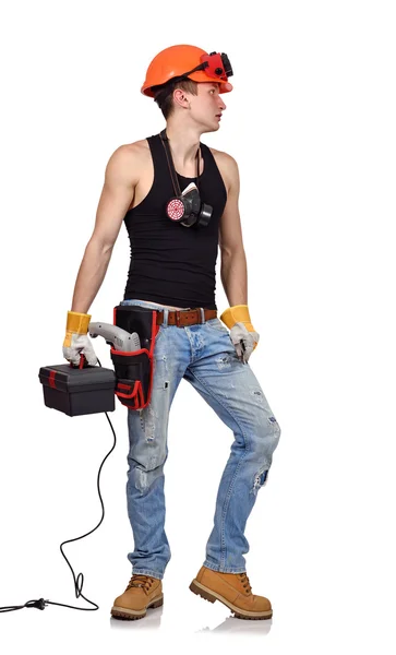 Worker with toolbelt — Stock Photo, Image