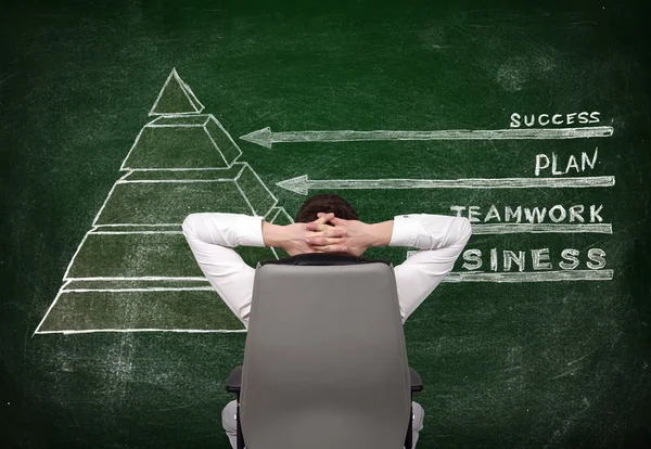 Geschäftspyramide — Stockfoto