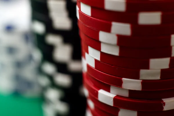 Stapel von Pokerchips — Stockfoto