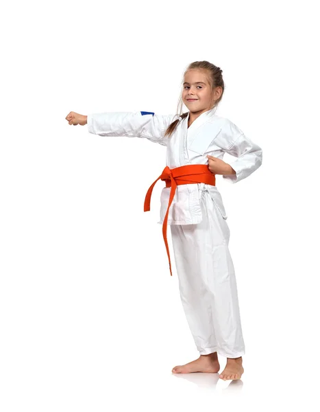 Karate dziewczyna szkolenia — Zdjęcie stockowe