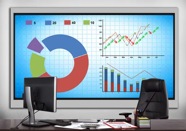 Plazmapanel, az árfolyamdiagram — Stock Fotó