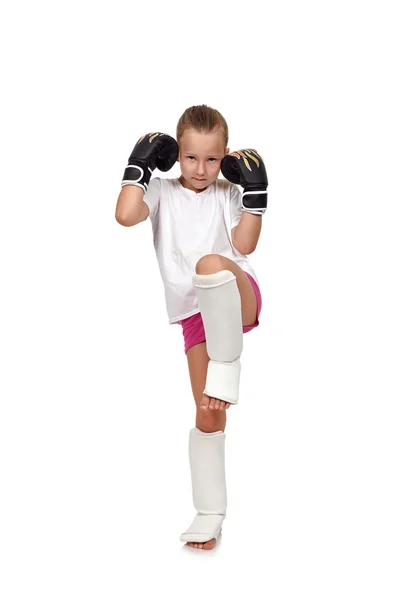Muay thai boxing menina — Fotografia de Stock