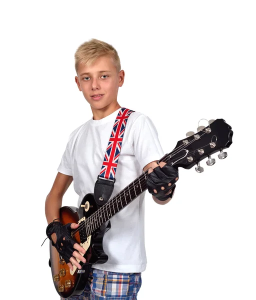 ギターを持つ少年 — ストック写真