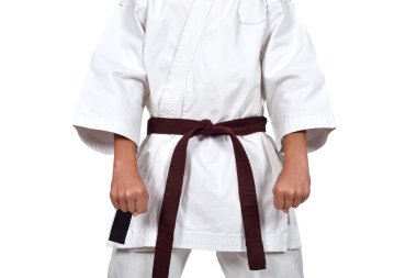 Karate çocuk kimono içinde