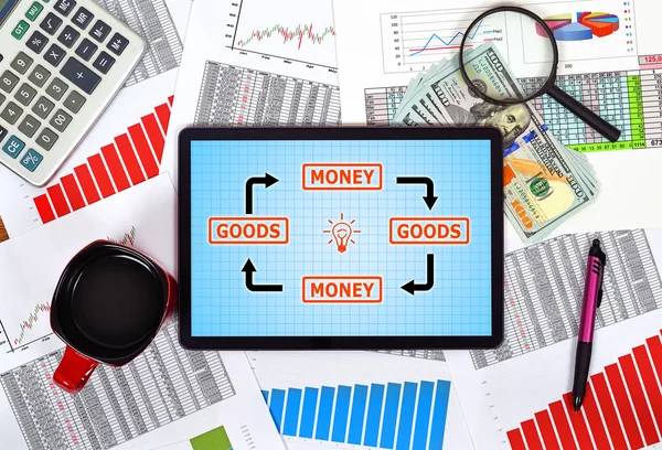 Zboží a peněz — Stock fotografie