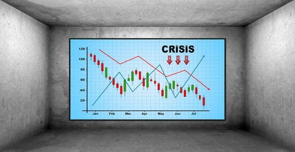 Válság diagram — Stock Fotó