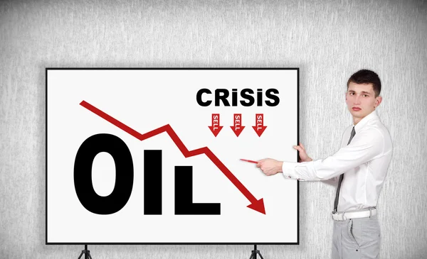 Crisis oil chart — Stock Photo, Image