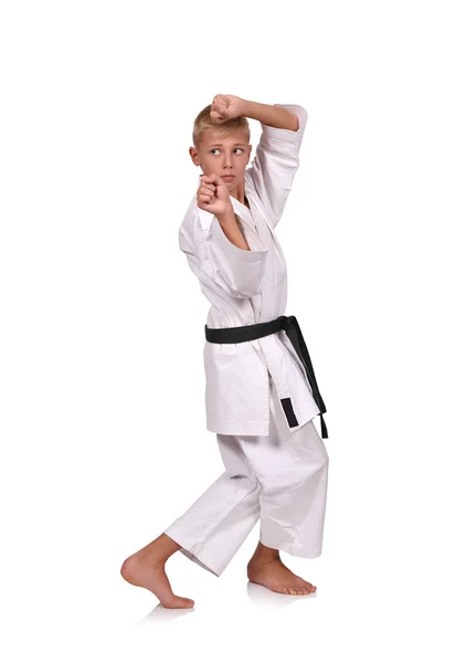 Jonge karate jongen — Stockfoto