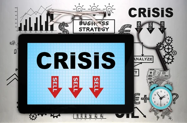 A válság tabletta — Stock Fotó