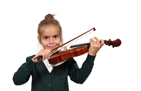 Menina com um violino — Fotografia de Stock