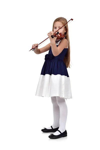 Little girl with violin — Stock Photo, Image