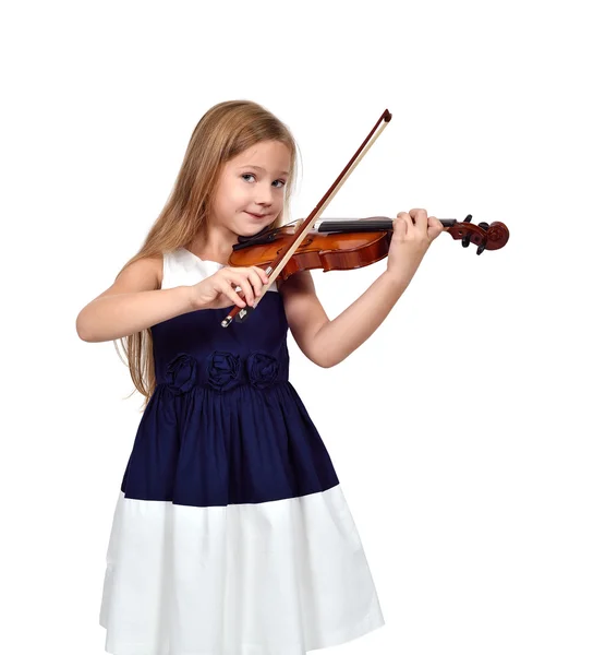 Lille pige spiller violin - Stock-foto