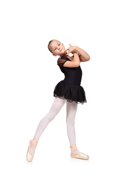 Kleine schöne Ballerina tanzt — Stockfoto