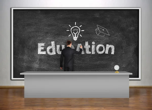 Teacher drawing education — Stock Photo, Image