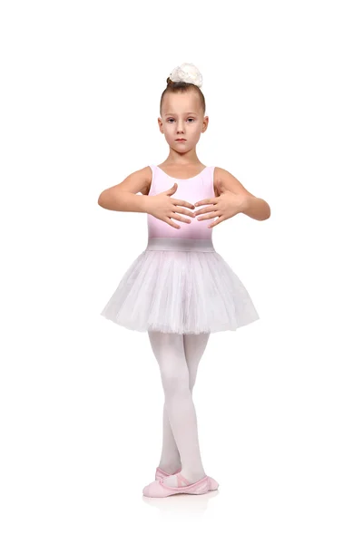 Menina dança ballet — Fotografia de Stock