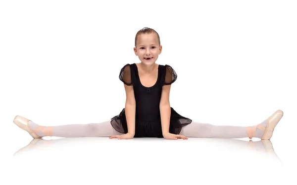Kleine Ballerina saß auf dem Bindfaden — Stockfoto