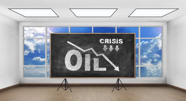 Carta petrolera crisis — Foto de Stock