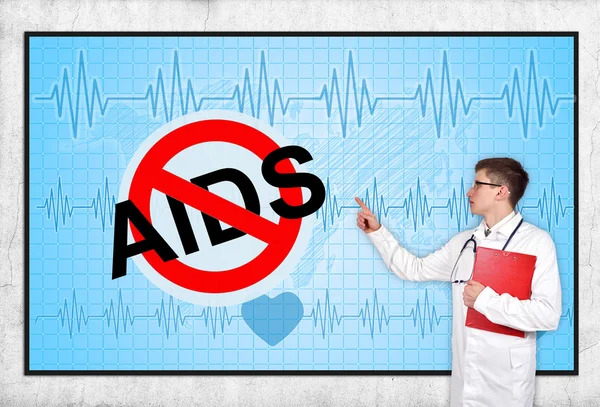 Stop aids symbool — Stockfoto