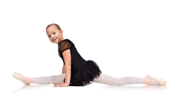 Kleine Ballerina saß auf dem Bindfaden — Stockfoto