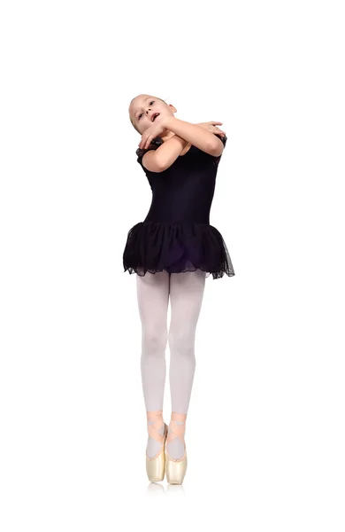 Ballet dancer kid  isolated on white background — Stock Photo, Image