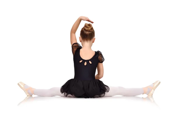 Weinig ballerina zat op de bindgaren — Stockfoto